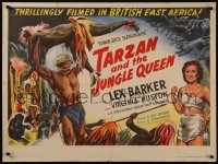 8a0715 TARZAN'S PERIL British quad 1951 Lex Barker, filmed in British East Africa, ultra rare!