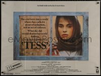 8a0716 TESS British quad 1981 Roman Polanski directed, image of sexy Nastassja Kinski in window!