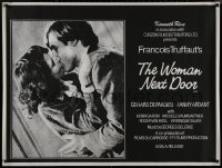 8a0726 WOMAN NEXT DOOR British quad 1982 Francois Truffaut's La Femme d'a cote, Depardieu, Ardant!