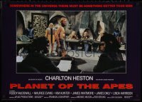 8a0196 PLANET OF THE APES 24x34 English commercial poster 1980s Charlton Heston, classic sci-fi!