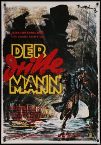 8a0201 THIRD MAN 27x39 German commercial poster 1980s different art by Hans Otto Wendt!