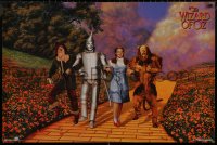 8a0205 WIZARD OF OZ 24x36 commercial poster 1996 Judy Garland, cast, yellow brick road!