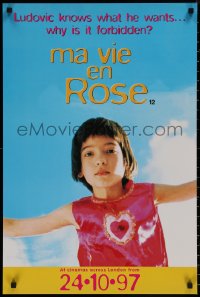 8a0609 MA VIE EN ROSE teaser English double crown 1997 Michele Laroque, Ecoffey, cross-dressing!