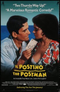 8a0137 POSTMAN 26x40 video poster 1995 Italian romance, Philipe Noiret, Massimo Troisi, Il Postino!