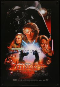 8a1069 REVENGE OF THE SITH style B DS 1sh 2005 Star Wars Episode III, cool art by Drew Struzan!