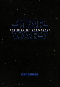 8a1074 RISE OF SKYWALKER teaser DS 1sh 2019 Star Wars, title over black & starry background!