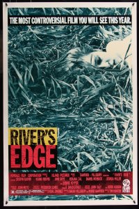 8a1075 RIVER'S EDGE 1sh 1986 Keanu Reeves, Glover, most controversial film you will see this year!