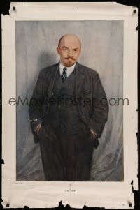 8a0245 VLADIMIR LENIN Russian 28x42 1959 portrait of the legendary Communist leader by N.B. Cosmin!