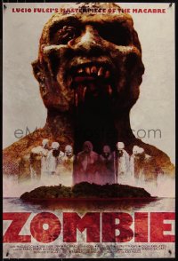 8a0246 ZOMBIE 27x40 special poster 2000s Lucio Fulci, images of zombies & island, help id!