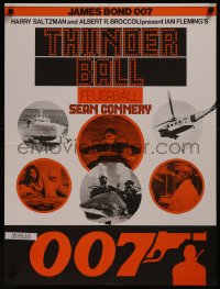 8a0301 THUNDERBALL Swiss R1970s art of Sean Connery as secret agent James Bond 007!