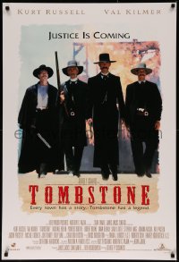 8a1153 TOMBSTONE DS 1sh 1993 Kurt Russell as Wyatt Earp, Val Kilmer as Doc Holliday, Paxton, Elliot!