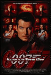 8a1154 TOMORROW NEVER DIES DS 1sh 1997 different image of Brosnan as James Bond!