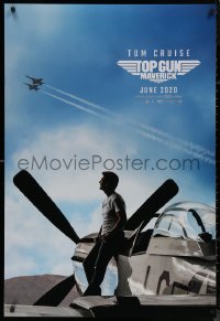 8a1156 TOP GUN: MAVERICK teaser DS 1sh 2020 Naval aviator Cruise on P-51 Mustang fighter airplane!