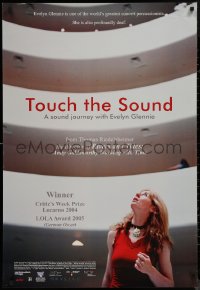 8a1159 TOUCH THE SOUND 1sh 2005 cool image of Evelyn Glennie, deaf concert percussionist!