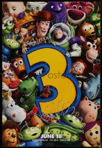 8a1161 TOY STORY 3 advance DS 1sh 2010 Disney & Pixar, great image of Woody, Buzz & cast!