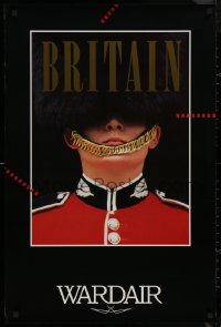 8a0180 WARDAIR BRITAIN 24x36 Canadian travel poster 1980s great image of Queen's Guard at attention!