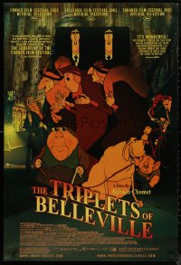 8a1165 TRIPLETS OF BELLEVILLE DS 1sh 2003 Sylvain Chomet's Les Triplettes de Bellville, cool cartoon!