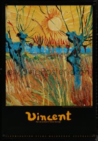 8a1173 VINCENT 1sh 1988 Life and Death, great image of Van Gogh's painting, Willows at Sunset!