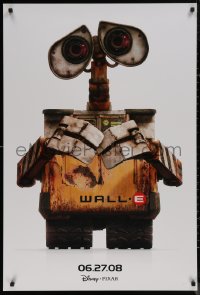 8a1178 WALL-E advance DS 1sh 2008 Walt Disney, Pixar CG, Best Animated Film, c/u of WALL-E!