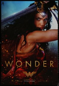 8a1193 WONDER WOMAN teaser DS 1sh 2017 sexiest Gal Gadot in title role/Diana Prince, Wonder!