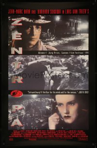 8a1198 ZENTROPA foil 1sh 1992 Lars Von Trier's Europa, Jean-Marc Barr, Barbara Sukowa!