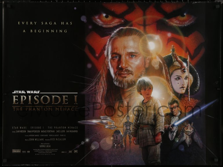 EMoviePoster.com: 8a0692 PHANTOM MENACE DS British Quad 1999 George ...