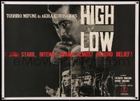 8c0222 HIGH & LOW linen export Japanese 29x41 1963 Kurosawa classic, Toshiro Mifune, ultra rare!