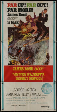 8f0131 ON HER MAJESTY'S SECRET SERVICE Aust 3sh 1969 Lazenby as Bond, McGinnis, McCarthy, very rare!