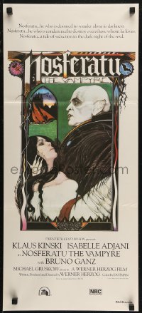 8f0353 NOSFERATU THE VAMPYRE Aust daybill 1979 Kinski, Werner Herzog, classic Palladini vampire art!