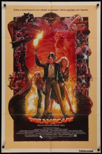 8f0677 DREAMSCAPE 1sh 1984 Drew Struzan art of Dennis Quaid & sexy Kate Capshaw!