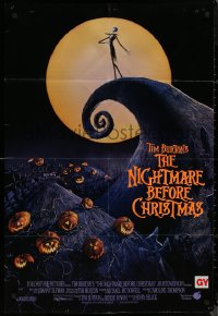 8f0929 NIGHTMARE BEFORE CHRISTMAS int'l 1sh 1993 Tim Burton, Disney, great Halloween horror image!