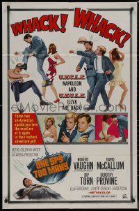 8f0947 ONE SPY TOO MANY 1sh 1966 Robert Vaughn, David McCallum, The Man from UNCLE!