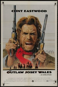 8f0950 OUTLAW JOSEY WALES NSS style 1sh 1976 Clint Eastwood is an army of one, Anderson art!