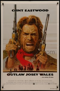 8f0951 OUTLAW JOSEY WALES studio style 1sh 1976 Clint Eastwood is an army of one, Roy Anderson art!