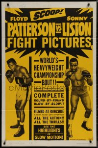 8f0955 PATTERSON VS LISTON FIGHT PICTURES 1sh 1962 heavyweight championship boxing, Floyd vs Sonny!