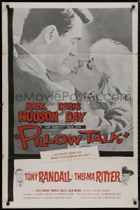 8f0961 PILLOW TALK military 1sh 1959 Rock Hudson loves pretty career girl Doris Day!