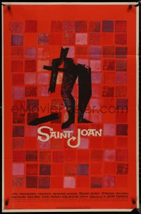 8f1024 SAINT JOAN 1sh 1957 Joan of Arc, directed by Otto Preminger, wonderful Saul Bass art!