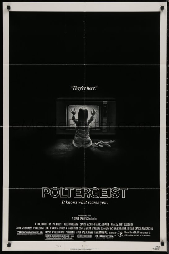 EMoviePoster.com: 8f0966 POLTERGEIST Style B 1sh 1982 Tobe Hooper ...