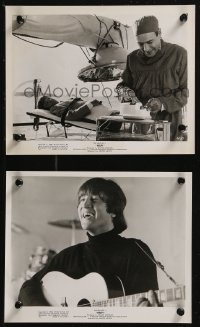 8g0360 HELP 2 8x10 stills 1965 Beatles, great images of John Lennon on guitar and really wacky scene!