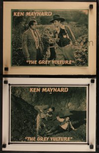 8g1184 GREY VULTURE 2 LCs 1926 great images of western cowboy Ken Maynard in coolest action!