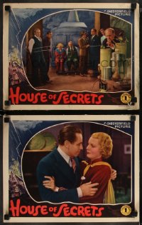 8g1196 HOUSE OF SECRETS 2 LCs 1936 Leslie Fenton is captured by Noel Madison & Matty Fain!