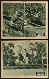 8g1230 ON THE GO 2 LCs 1925 William Fox, wacky Sidney Smith, Boyd, canoeing, diving, ultra rare!