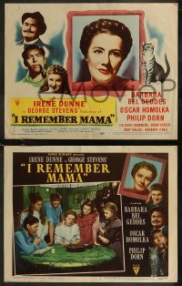 8g0695 I REMEMBER MAMA 8 LCs 1948 Irene Dunne, Oscar Homolka, directed by George Stevens!