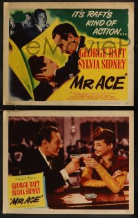 8g0733 MR. ACE 8 LCs 1946 George Raft film noir, great images of sexy Sylvia Sidney!