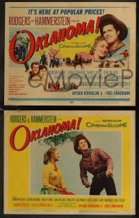 8g0743 OKLAHOMA 8 LCs 1956 Rodgers & Hammerstein musical, Shirley Jones, MacRae