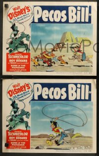 8g0953 PECOS BILL 5 LCs 1954 cool images from Walt Disney western cowboy cartoon!