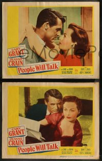 8g1013 PEOPLE WILL TALK 4 LCs 1951 Cary Grant & Jeanne Crain in the picture that takes a look at life!