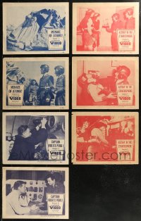 8h0166 LOT OF 7 CAPTAIN VIDEO: MASTER OF THE STRATOSPHERE SERIAL LOBBY CARDS 1951 great scenes!