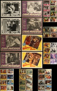 8h0130 LOT OF 68 LOBBY CARDS 1940s-1970s incomplete sets from a variety of movies!