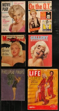 8h0291 LOT OF 6 MAGAZINES WITH MARILYN MONROE COVERS 1953-1974 lots of great images & articles!